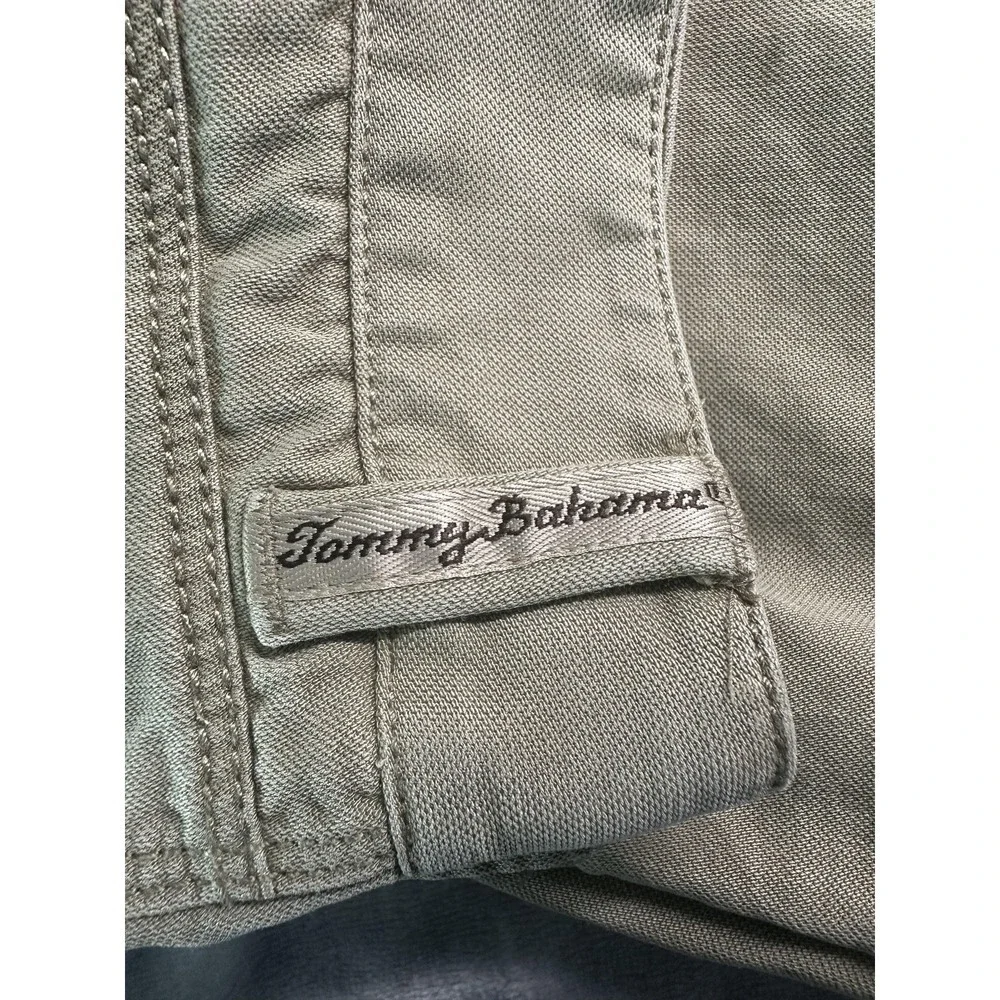 Tommy Bahama Pants Mens 35 Green‎ Relaxed Straight Casual Tencel Cotton Blend